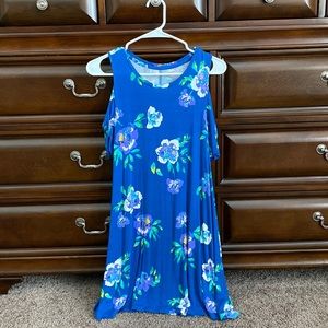 Blue floral dress